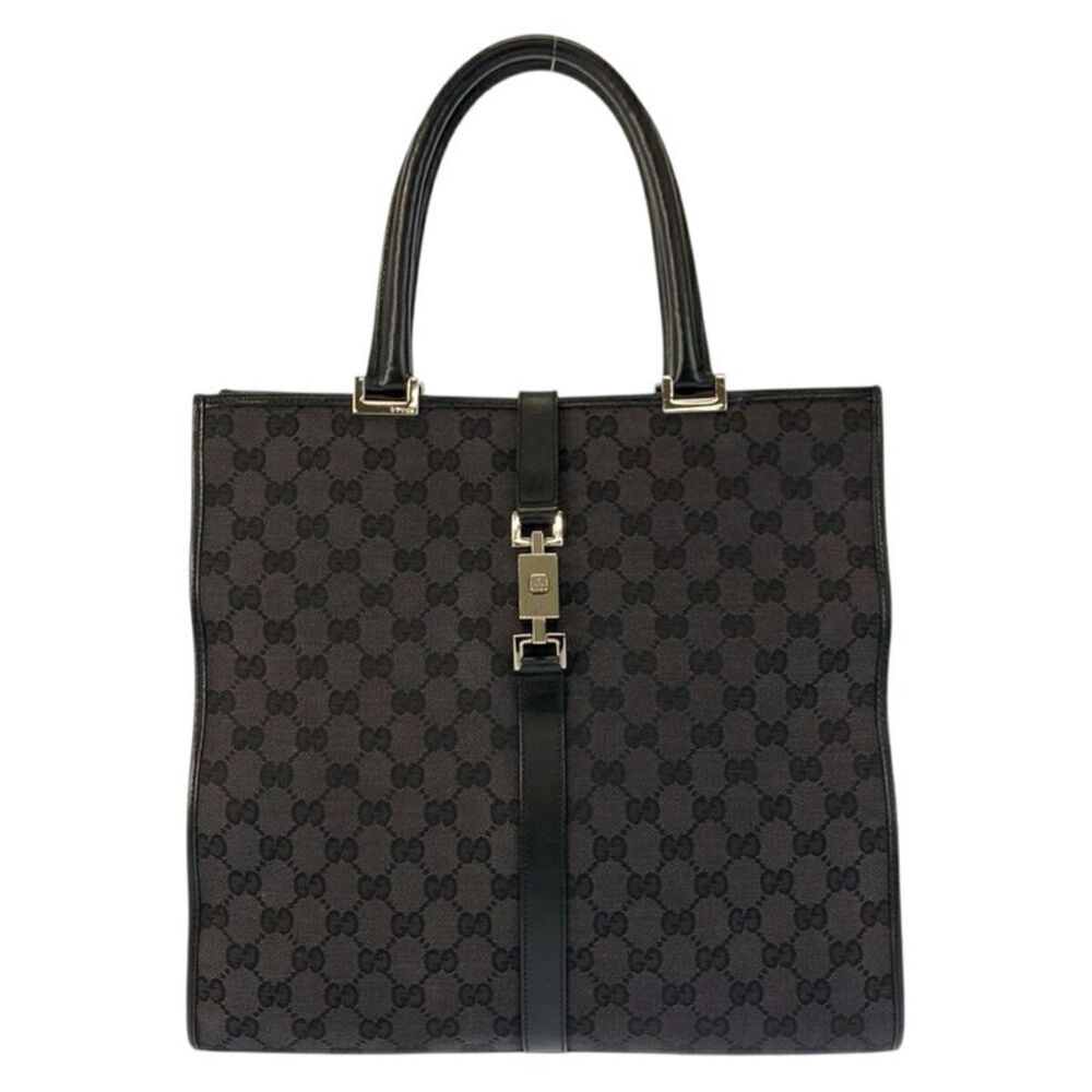 Gucci Jackie GG Canvas Leather Tote Bag